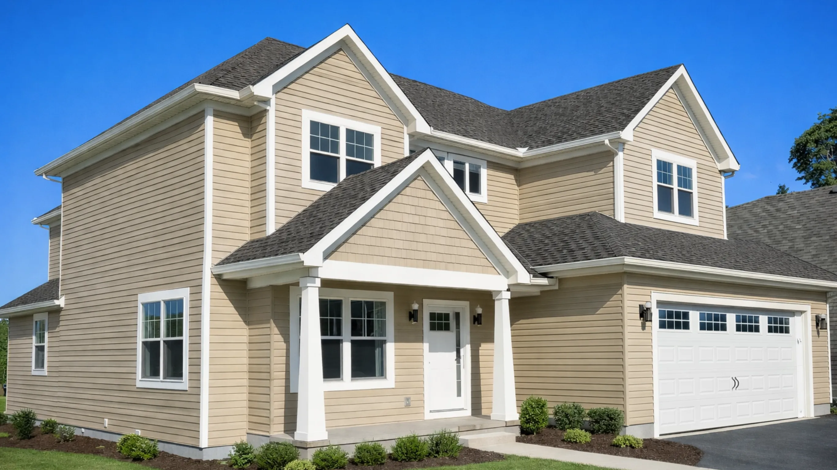 Finished residential home in Dallas after professional framing, siding, roofing, and window installation.