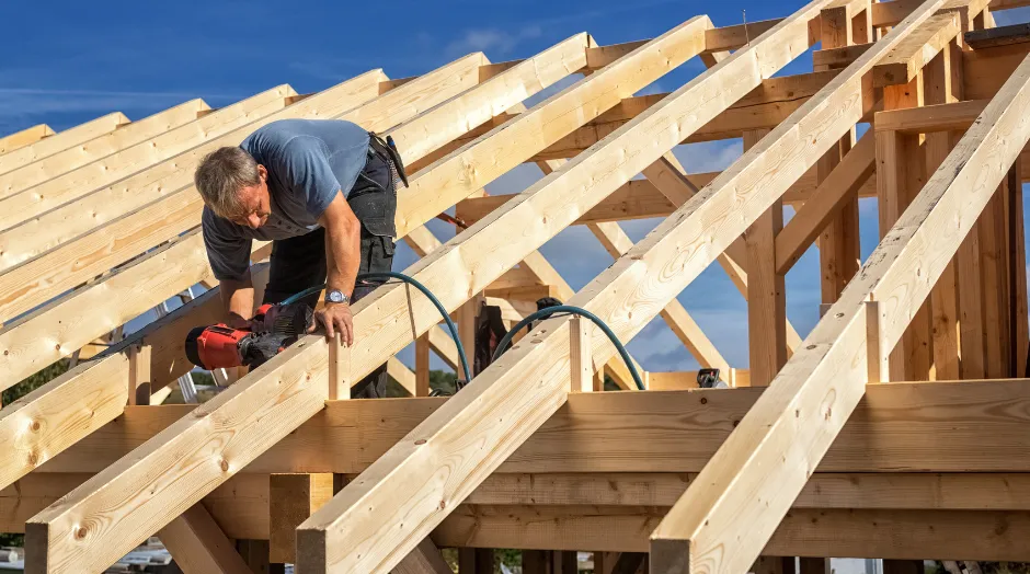 Roof framing installation by Framing Pro Dallas structural framing contractors